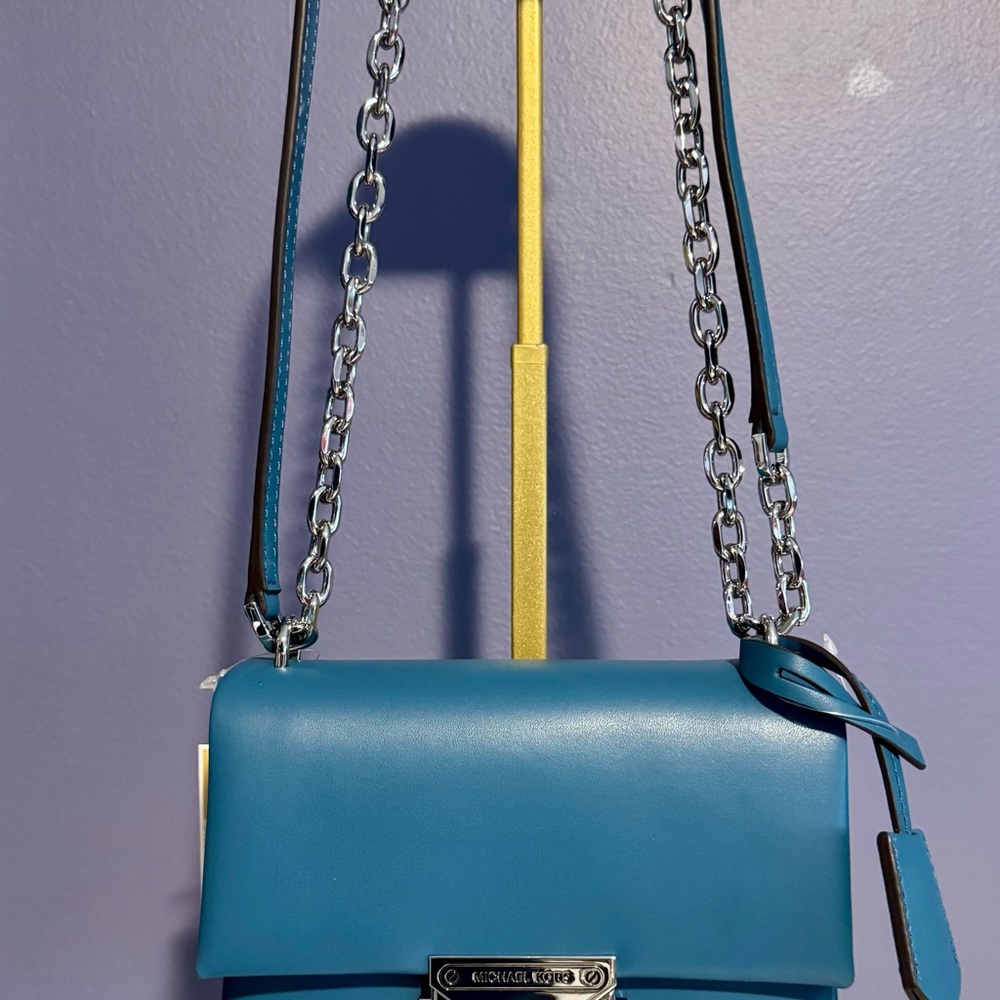 Michael Kors Cece Blue Leather Bag-NWT - Picture 2 of 7